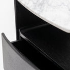 Tathra Nightstand - Black Oak & Bianca Carrara