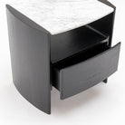 Tathra Nightstand - Black Oak & Bianca Carrara