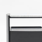 Tathra Nightstand - Black Oak & Bianca Carrara