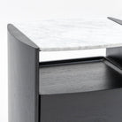 Tathra Nightstand - Black Oak & Bianca Carrara