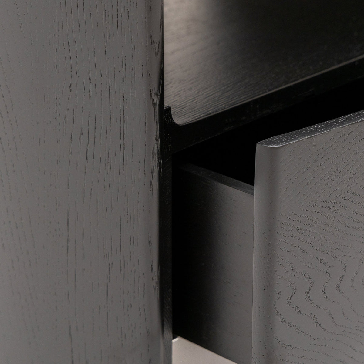 Tathra Nightstand - Black Oak & Bianca Carrara