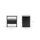 Tathra Nightstand - Black Oak & Nero Marquina