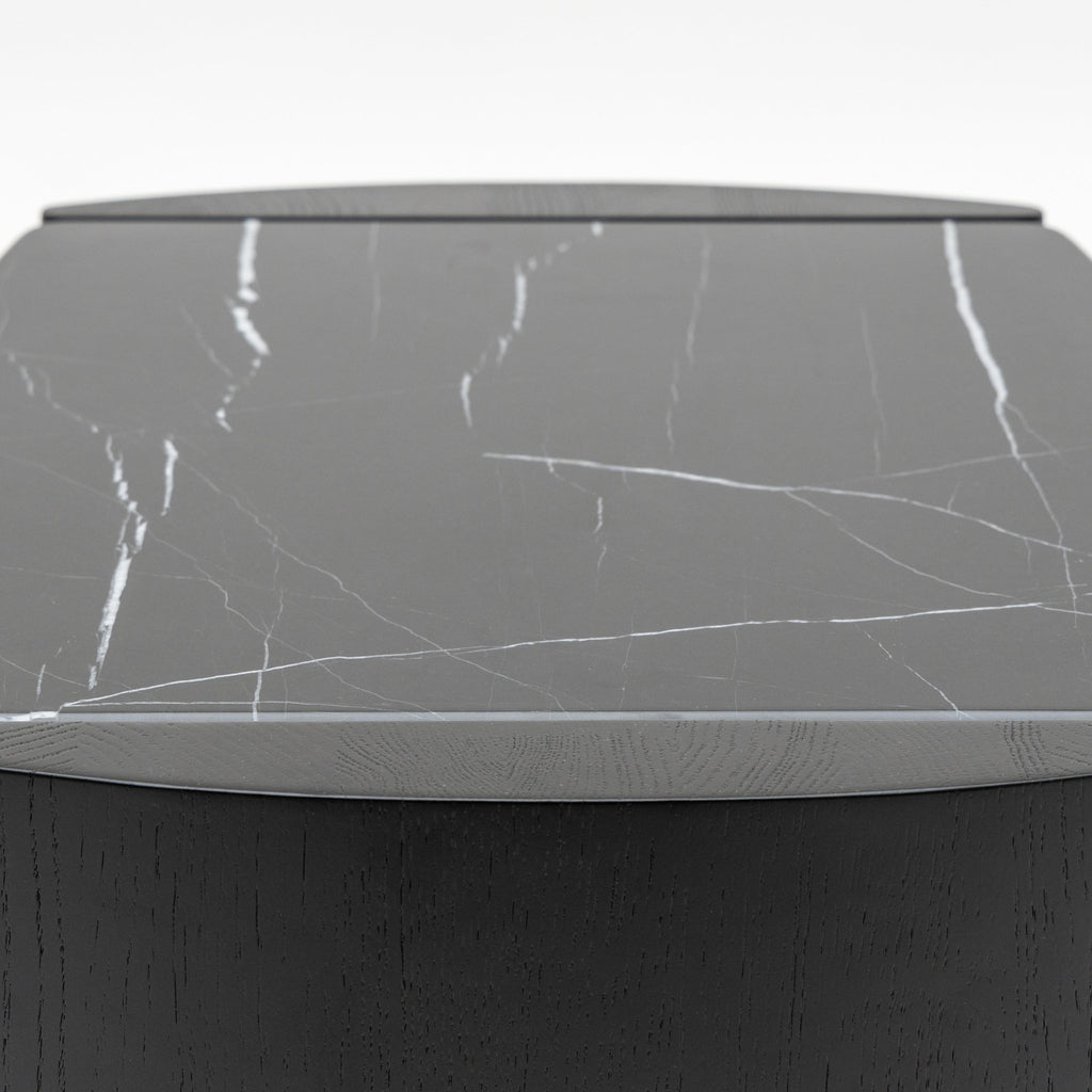 Tathra Nightstand - Black Oak & Nero Marquina - Loom Collection