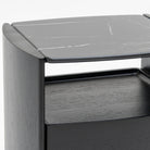 Tathra Nightstand - Black Oak & Nero Marquina