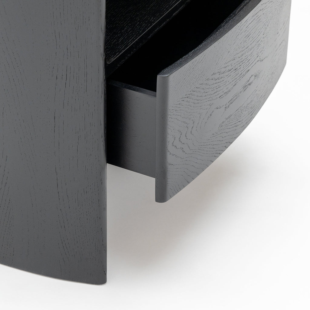 Tathra Nightstand - Black Oak & Nero Marquina - Loom Collection