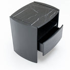 Tathra Nightstand - Black Oak & Nero Marquina