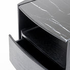 Tathra Nightstand - Black Oak & Nero Marquina