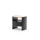 Tathra Nightstand - Black Oak & Travertine