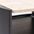 Tathra Nightstand - Black Oak & Travertine