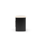 Tathra Nightstand - Black Oak & Travertine