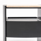 Tathra Nightstand - Black Oak & Travertine