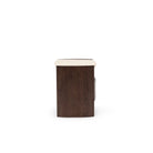 Tathra Nightstand - Espresso Oak & Travertine - Bedside Tables Tolv Loom Collection Dubai