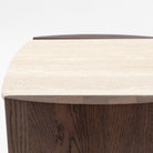 Tathra Nightstand - Espresso Oak & Travertine - Bedside Tables Tolv Loom Collection Dubai