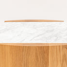 Tathra Nightstand - Light Oak & Bianca Carrara