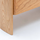 Tathra Nightstand - Light Oak & Travertine