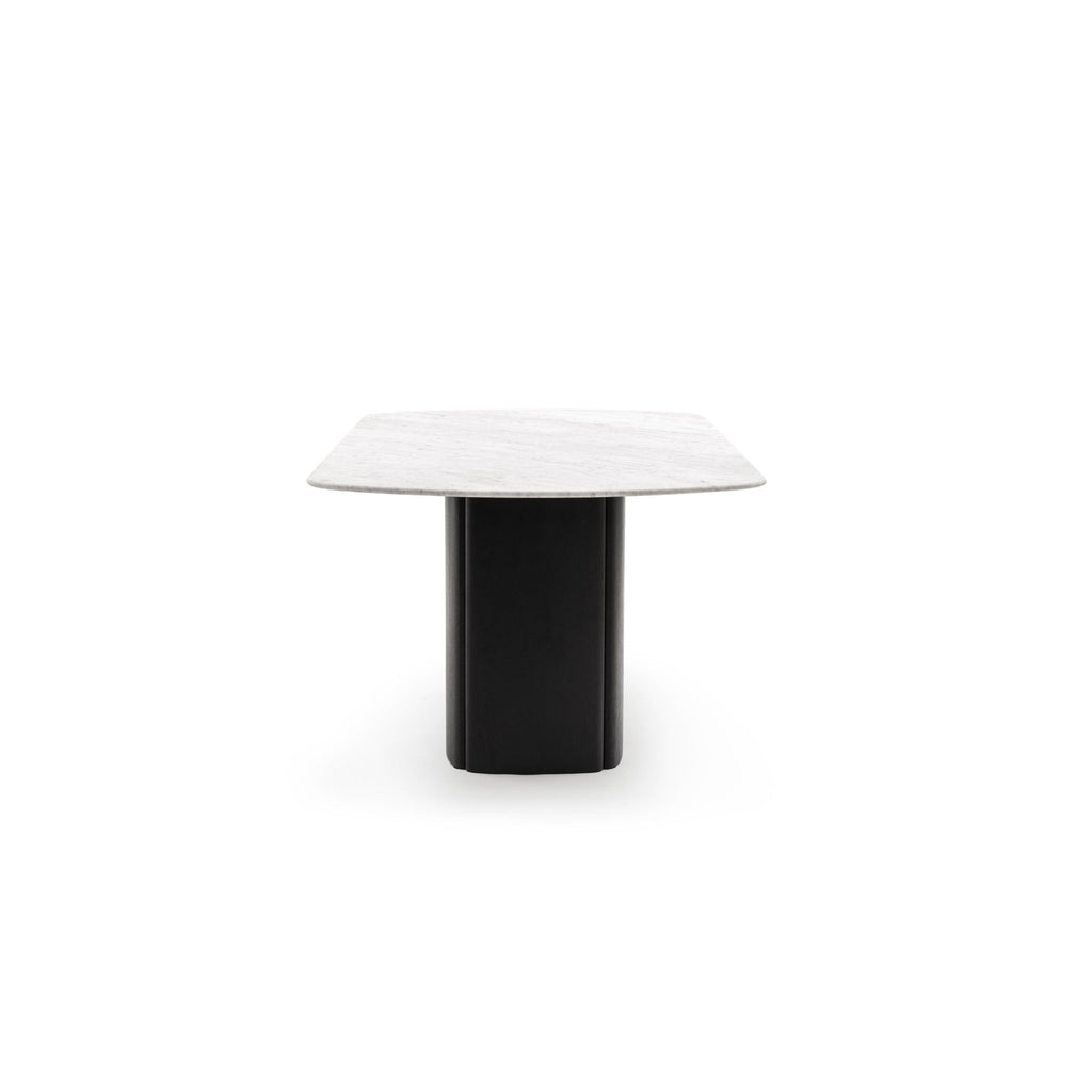 Tathra Table - Black Oak & Bianca Carrara - Oval Dining Tables Tolv Loom Collection Dubai