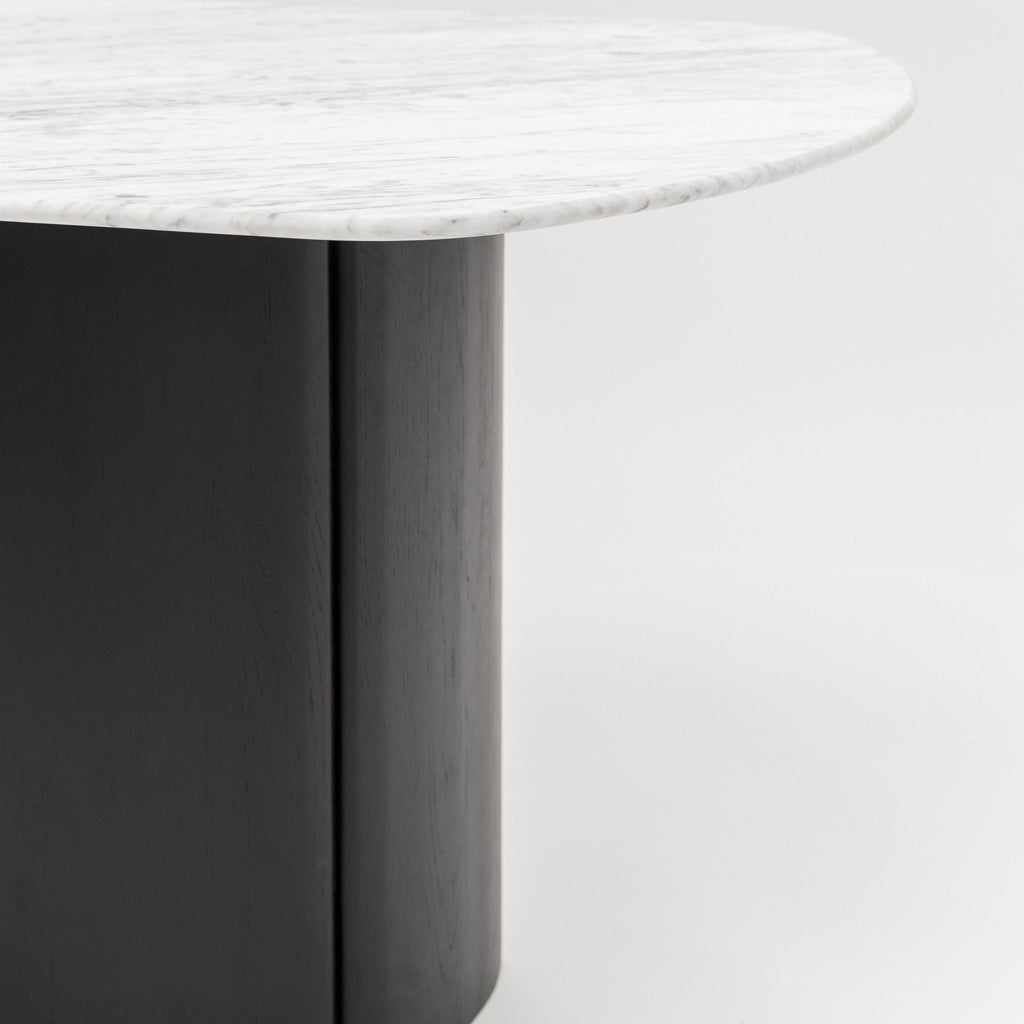 Tathra Table - Black Oak & Bianca Carrara - Oval Dining Tables Tolv Loom Collection Dubai