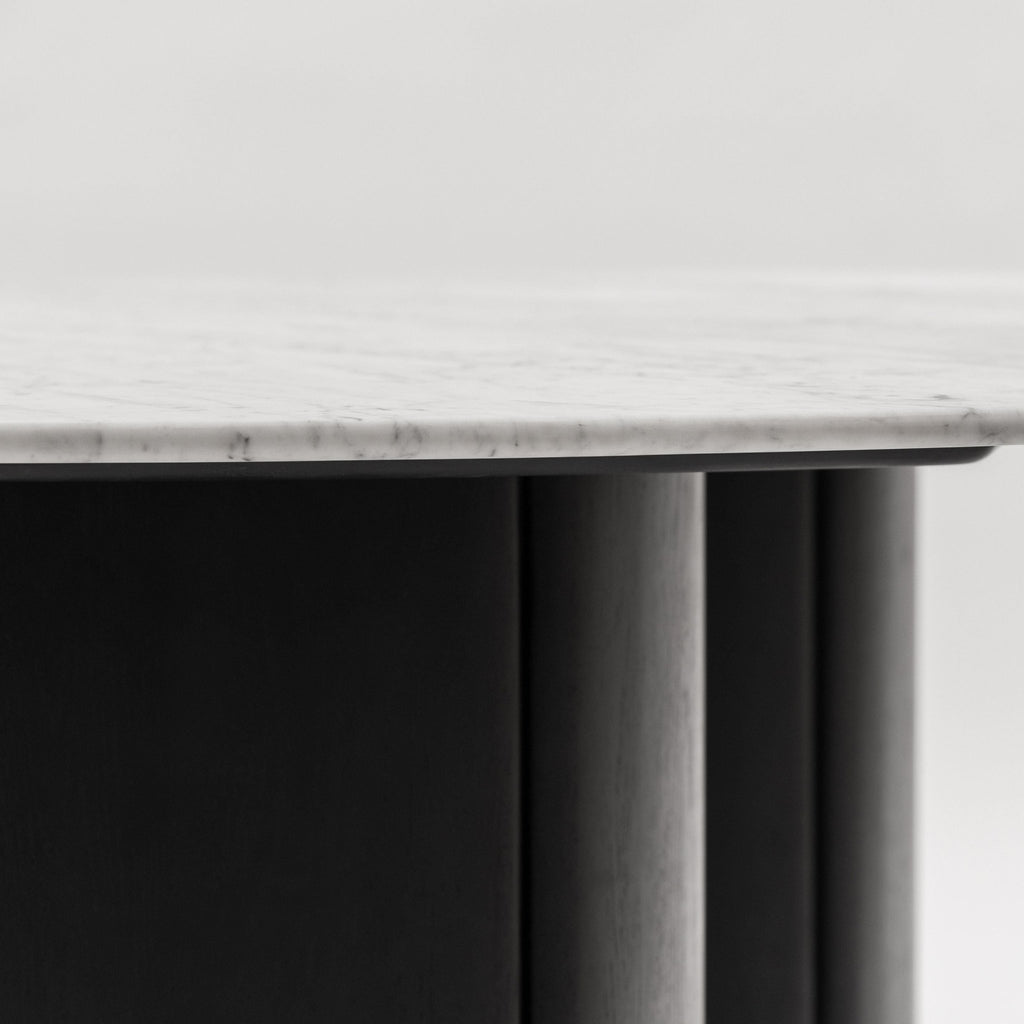 Tathra Table - Black Oak & Bianca Carrara - Oval Dining Tables Tolv Loom Collection Dubai