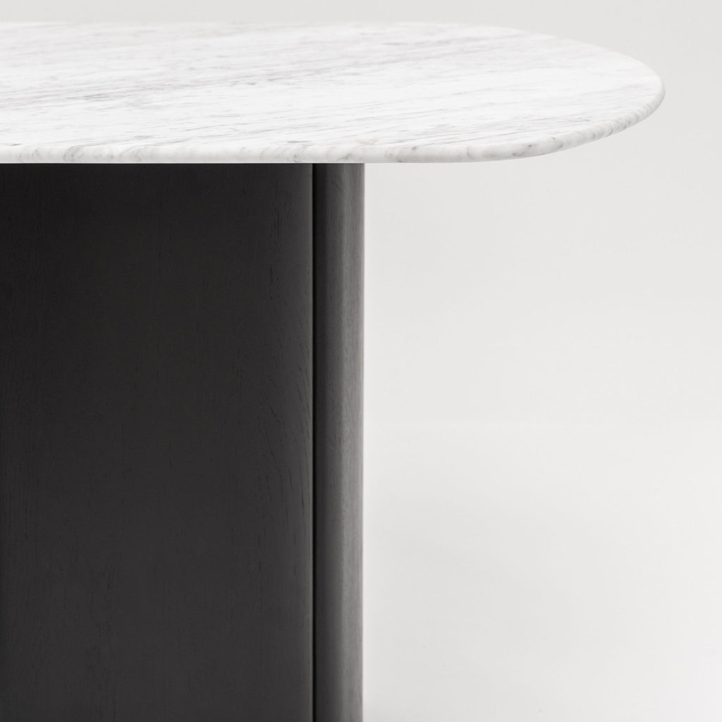 Tathra Table - Black Oak & Bianca Carrara - Oval Dining Tables Tolv Loom Collection Dubai