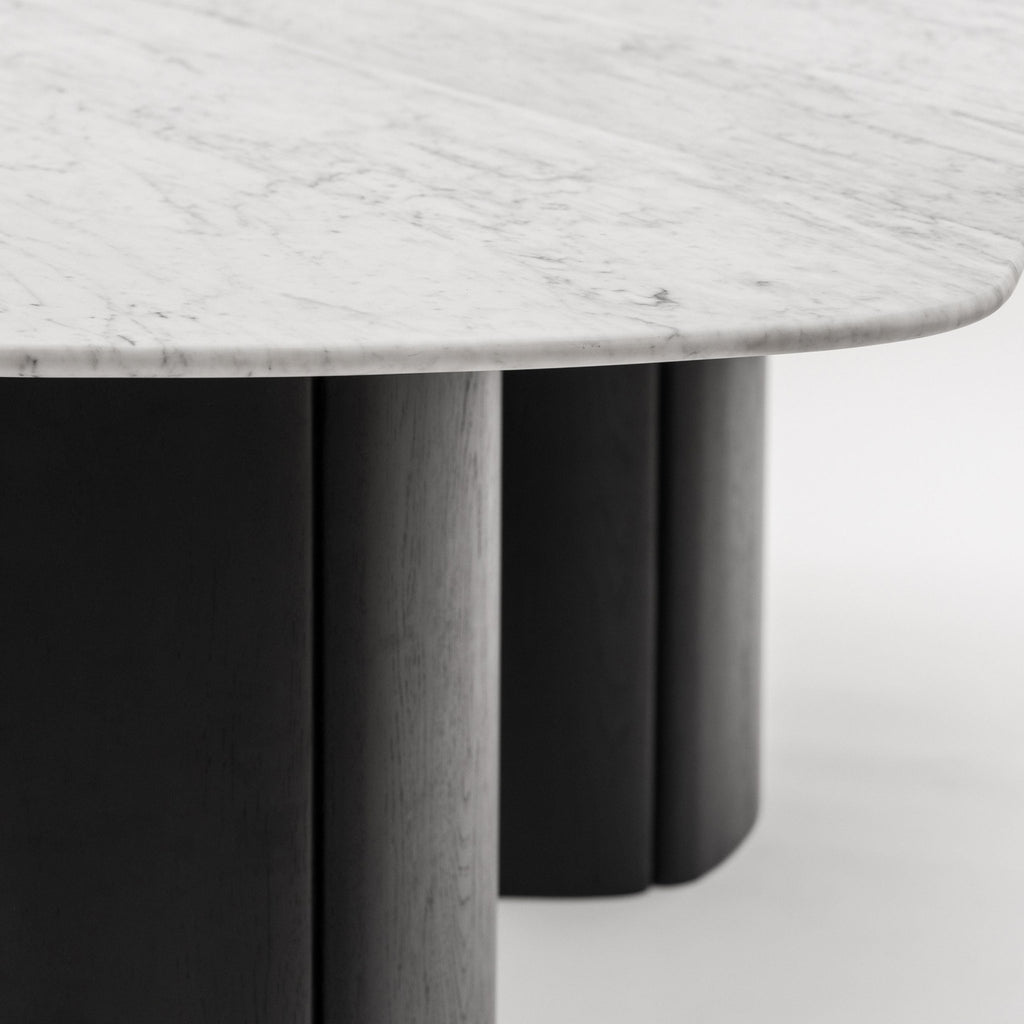 Tathra Table - Black Oak & Bianca Carrara - Oval Dining Tables Tolv Loom Collection Dubai
