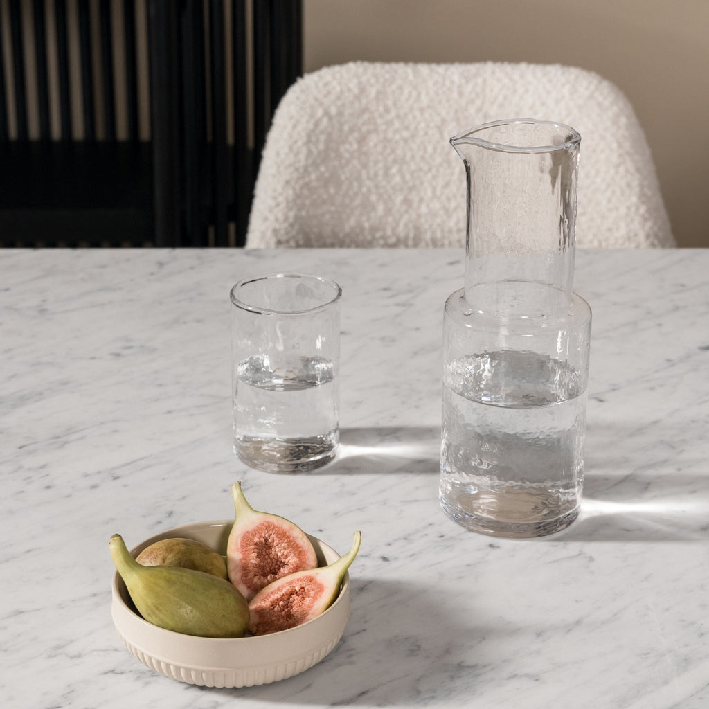 Tathra Table - Black Oak & Bianca Carrara - Oval Dining Tables Tolv Loom Collection Dubai