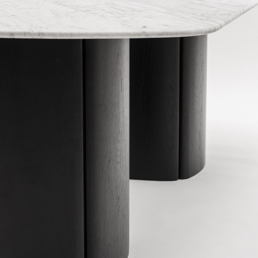 Tathra Table - Black Oak & Bianca Carrara - Oval Dining Tables Tolv Loom Collection Dubai