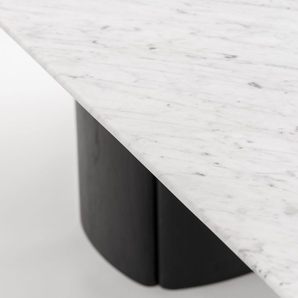 Tathra Table - Black Oak & Bianca Carrara - Oval Dining Tables Tolv Loom Collection Dubai