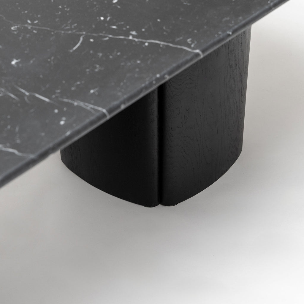 Tathra Table - Black Oak & Nero Marquina - Loom Collection