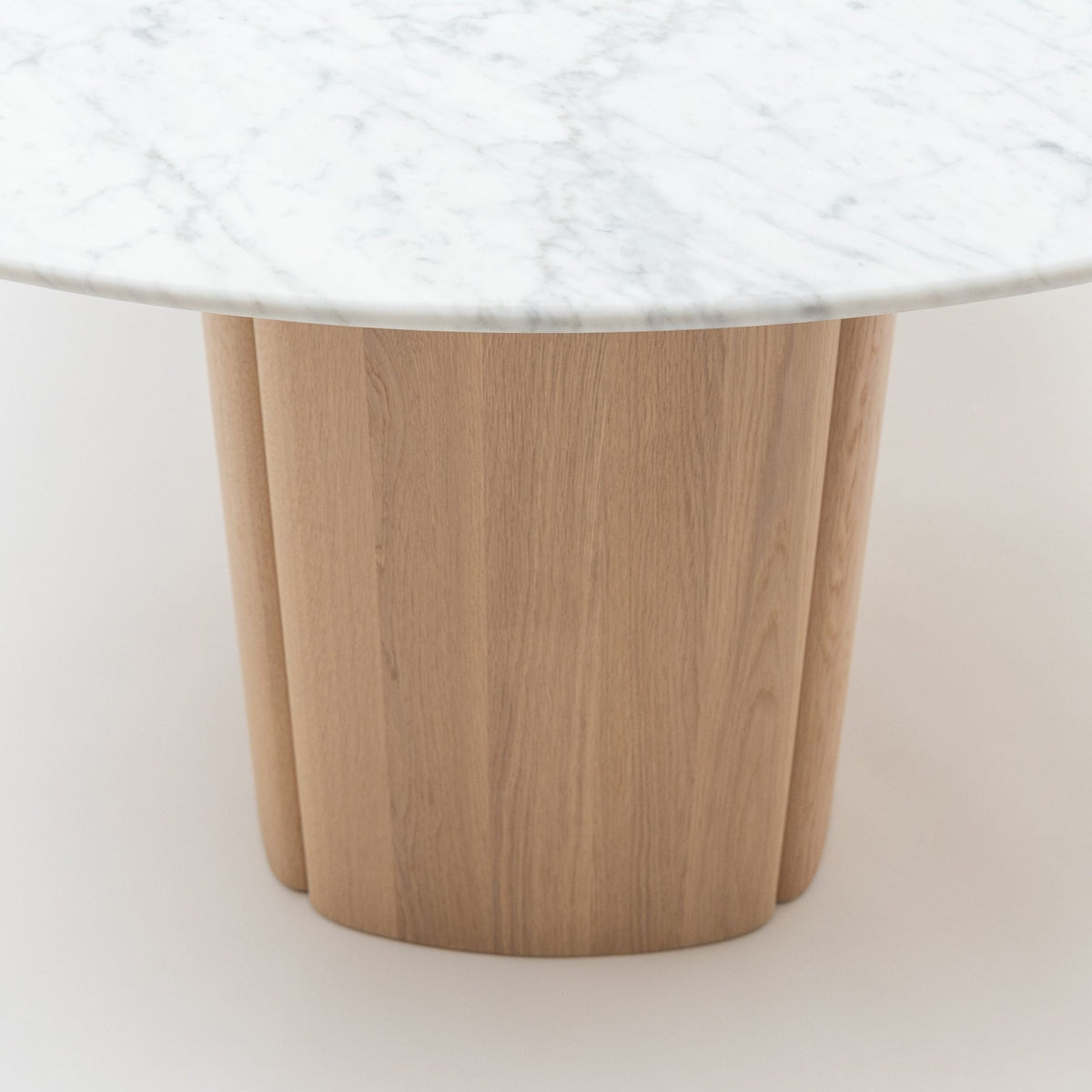 Tathra Table - Blonde Oak & Bianca Carrara - Dining Tables Tolv Loom Collection Dubai