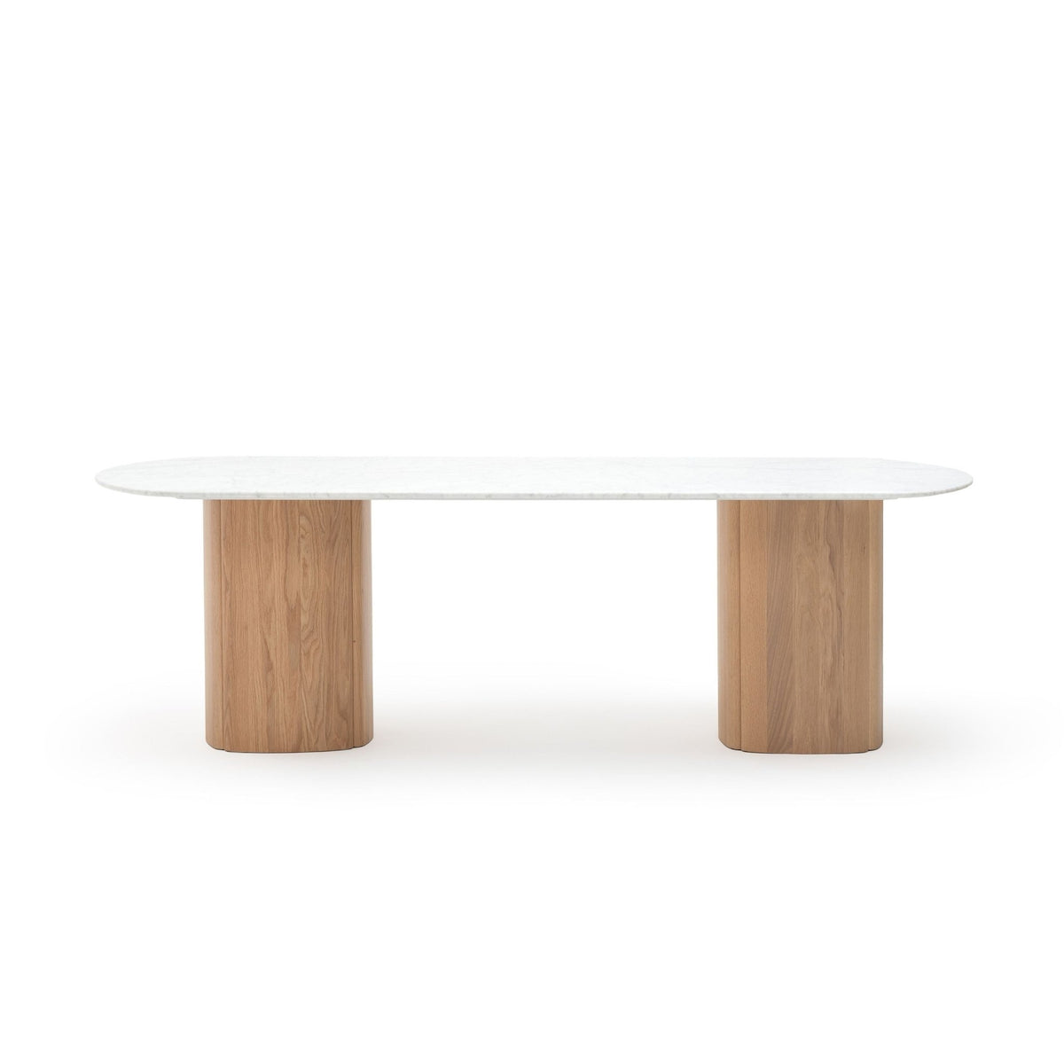 Tathra Table - Blonde Oak & Bianca Carrara - Dining Tables Tolv Loom Collection Dubai