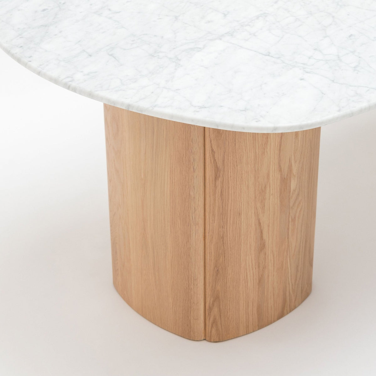 Tathra Table - Blonde Oak & Bianca Carrara - Dining Tables Tolv Loom Collection Dubai