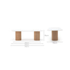 Tathra Table - Blonde Oak & Bianca Carrara - Dining Tables Tolv Loom Collection Dubai