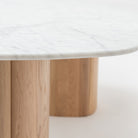 Tathra Table - Blonde Oak & Bianca Carrara - Dining Tables Tolv Loom Collection Dubai