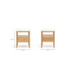 Theo Nightstand 45 - Light Oak & Sintered Stone - Nightstands Tolv Loom Collection Dubai
