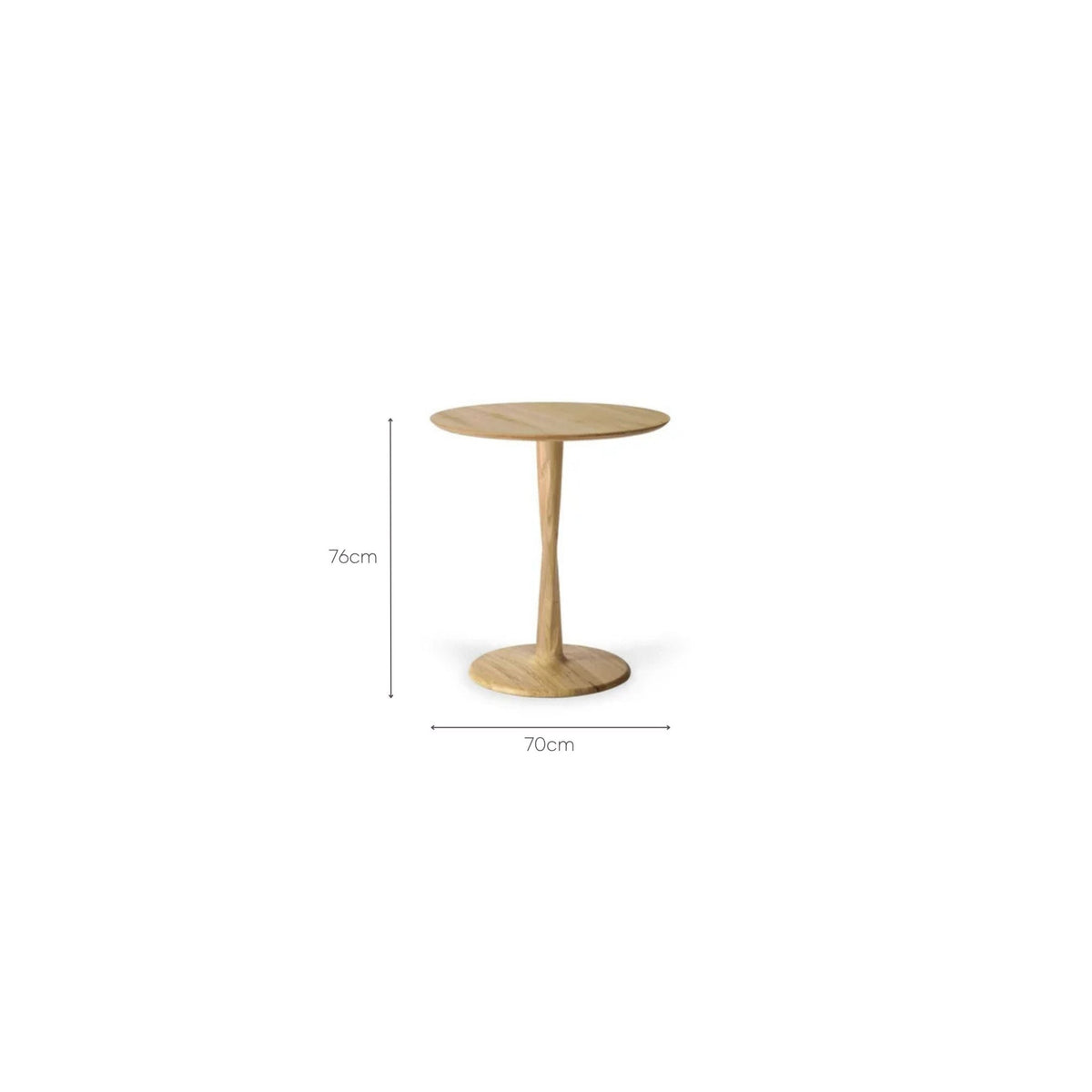Torsion Round Dining Table - Oak - Round Dining Tables Ethnicraft Loom Collection Dubai