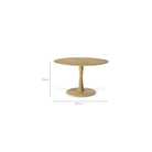 Torsion Round Dining Table - Oak - Round Dining Tables Ethnicraft Loom Collection Dubai