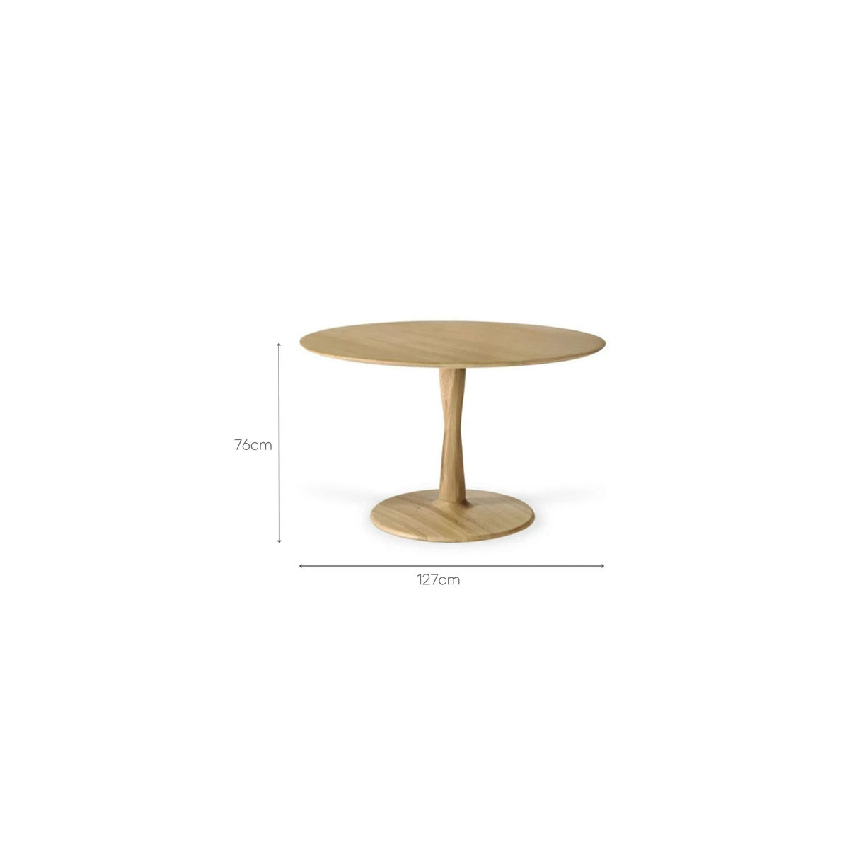 Torsion Round Dining Table - Oak - Round Dining Tables Ethnicraft Loom Collection Dubai