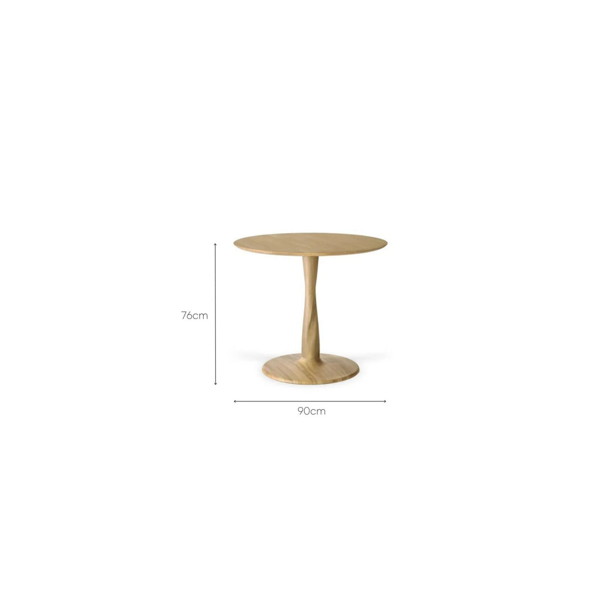 Torsion Round Dining Table - Oak - Round Dining Tables Ethnicraft Loom Collection Dubai