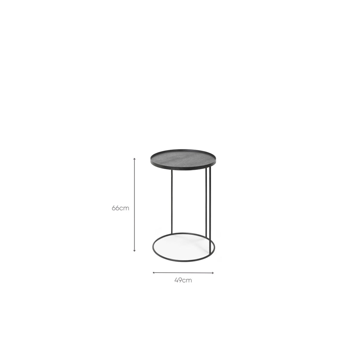 Tray Side Table - Round - Side Tables Ethnicraft Loom Collection Dubai