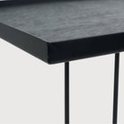 Tray Side Table - Varnished Wood - Black