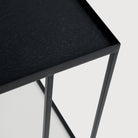 Tray Side Table - Varnished Wood - Black