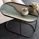 Tray Side Table - Varnished Wood - Black - Oblong