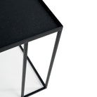 Tray Side Table - Varnished Wood - Black - Square