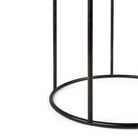 Tray Side Table - Varnished Wood - Round