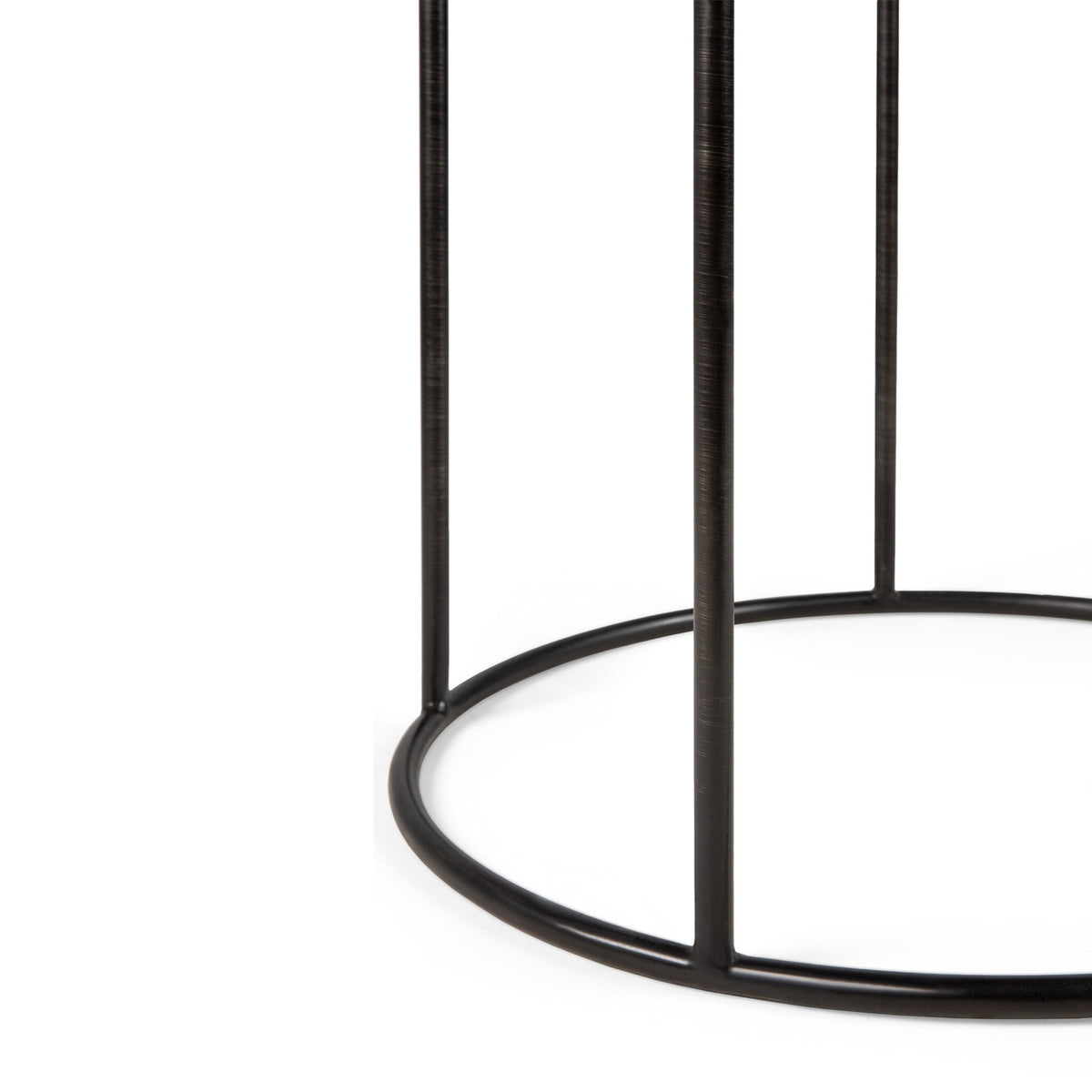 Tray Side Table - Varnished Wood - Round