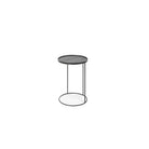 Tray Side Table - Varnished Wood - Round