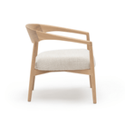 Tribio Lounge Chair - Blonde Oak & Pastoral Chalk - Accent Chairs Tolv Loom Collection Dubai