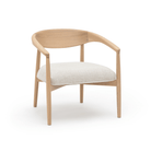 Tribio Lounge Chair - Blonde Oak & Pastoral Chalk - Accent Chairs Tolv Loom Collection Dubai