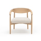 Tribio Lounge Chair - Blonde Oak & Pastoral Chalk - Accent Chairs Tolv Loom Collection Dubai