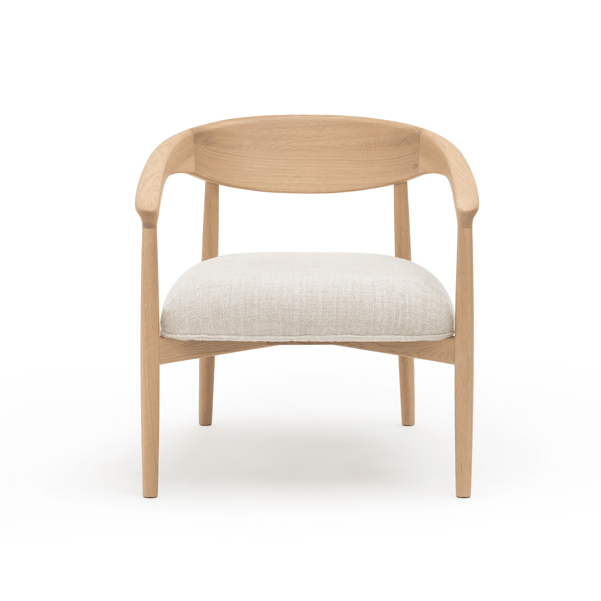 Tribio Lounge Chair - Blonde Oak & Pastoral Chalk - Accent Chairs Tolv Loom Collection Dubai